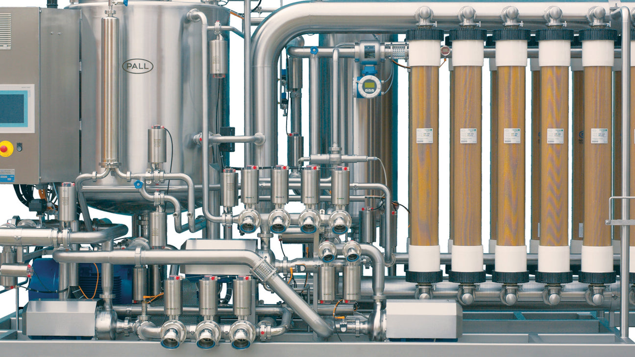 Crossflow filtration systems for wine and beverage processing
