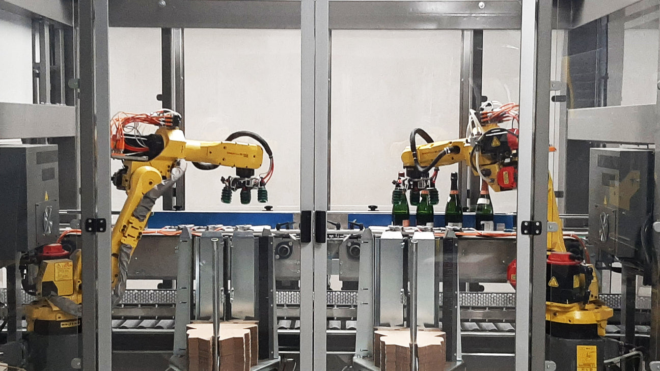 Industrial robotics and automation systems for production and packaging lines